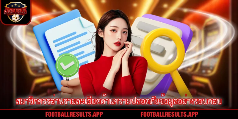 สมาชิกควรอ่านรายละเอียดด้านความปลอดภัยข้อมูลอย่างรอบคอบ
